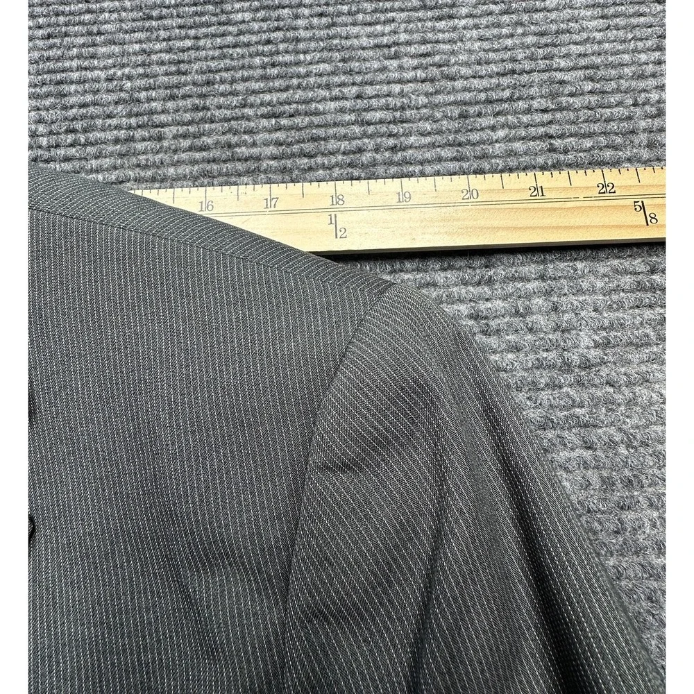 JF J Ferrar Suit Jacket Mens 40R Gray‎ Modern Fit Pinstripe Blazer Two Button